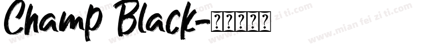 Champ Black字体转换